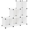 vidaXL Storage Cube Organiser with 6 Compartments White