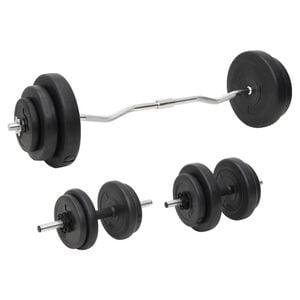vidaXL Barbell and Dumbbell with Plates 60 kg