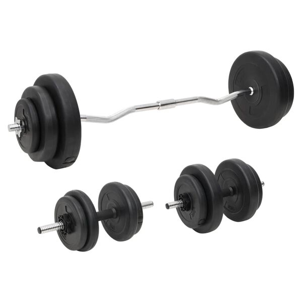 vidaXL Barbell and Dumbbell with Plates 60 kg