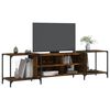 vidaXL TV Cabinet Smoked Oak 203x37x50 cm Engineered Wood