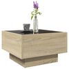 vidaXL Coffee Table with LED Sonoma Oak 50x50x30 cm Engineered Wood