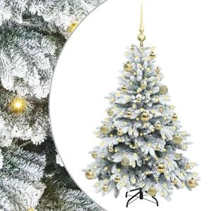 vidaXL Artificial Christmas Tree with 150 LEDs White 120 cm PE and PVC