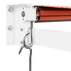 vidaXL Retractable Awning Orange and Brown 3x2.5 m Fabric and Aluminium