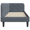 vidaXL Corner Bed Frame with Headboard Dark Grey 80 x 200 cm Velvet