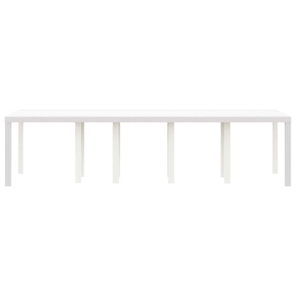 vidaXL Garden Dining Table White 300 x 100 x 73 cm Poly Rattan