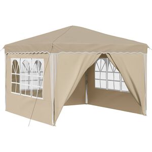 vidaXL Pop-up Party Tent 288 x 288 x 245 cm Cream Oxford Fabric