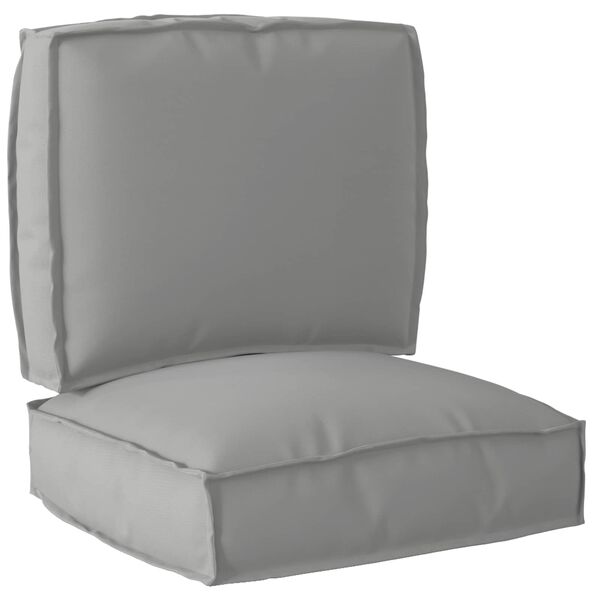 vidaXL Pallet Cushion Set 2 pcs Grey Oxford fabric