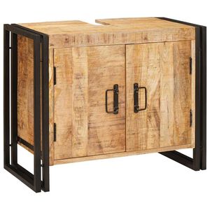 vidaXL Bathroom Sink Cabinet 71 x 33 x 58 cm Solid Mango wood and Iron