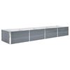 vidaXL Raised Bed | Grey | Galvanised steel | 320x80x45 cm | Strong and Durable