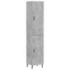 vidaXL Highboard Concrete Grey 34,5x34x180 cm Engineered Wood