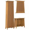 vidaXL 3 Piece Bathroom Furniture Set Solid Wood Pine
