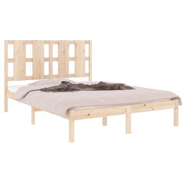 vidaXL Bed Frame without Mattress 140x200 cm Solid Wood Pine