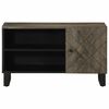 vidaXL TV Cabinet Black 80x33x46 cm Solid Wood Mango
