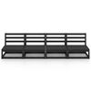 vidaXL Garden 4-Seater Sofa Black Solid Pinewood