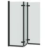 vidaXL Shower Enclosure Black 130 x 138 cm ESG Glass and Aluminium