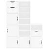 vidaXL Side Cabinets 5 pcs ODDA White 40x24x79 cm Solid Wood Pine