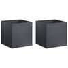 vidaXL Garden Planter 2 pcs Anthracite 25 x 25 x 25 cm