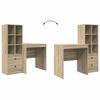 vidaXL Desk with Drawer 2 pcs Sonoma Oak