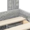 vidaXL Bed Frame Grey Sonoma 75 x 190 cm Solid Pine Wood