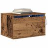 vidaXL Wall-mounted Bedside Cabinet Old Wood 50 x 36 x 30 cm