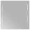 vidaXL LED Bathroom Mirror Transparent 40 x 40 cm Tempered Glass