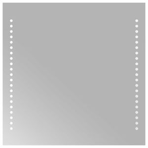 vidaXL LED Bathroom Mirror Transparent 40 x 40 cm Tempered Glass