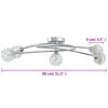vidaXL Ceiling Lamp with Mesh Wire Shades for 5 G9 LED Lights