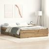vidaXL Bed Frame without Mattress Artisan Oak 160x200cm Engineered Wood