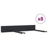 vidaXL Garden Tool Storage Racks Wall Mounted 8 pcs Black&nbsp;Steel