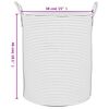 vidaXL Storage Basket Beige and White Ø38x46 cm Cotton