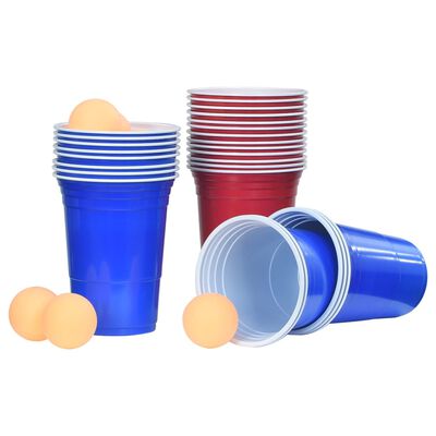 vidaXL Folding Beer Pong Table with Cups and Balls 240 cm