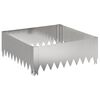 vidaXL Lawn Edging 60 x 60 x 20 cm Steel Silver