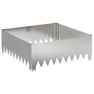 vidaXL Lawn Edging 60 x 60 x 20 cm Steel Silver