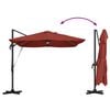 vidaXL Umbrella Terracotta 351 x 250 x 253 cm Polyester and Aluminium