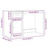 vidaXL Desk with Drawer Old Wood 50 x 115 x 75 cm Engineered Wood