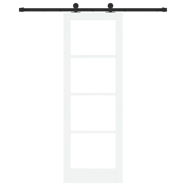 vidaXL Sliding Door ORKDAL White and Black 73.5 x 211 cm