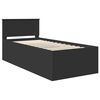 vidaXL Bed Frame with Headboard Black 90 x 190 cm Engineered Wood