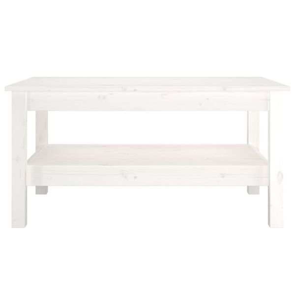 vidaXL Coffee Table White 80x50x40 cm Solid Wood Pine