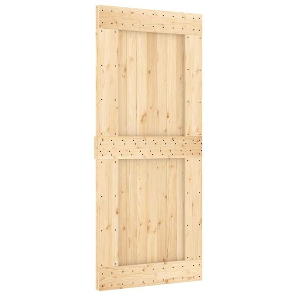vidaXL Sliding Door with Hardware Set 90x210 cm Solid Wood Pine
