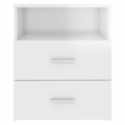 vidaXL Bed Cabinet High Gloss White 50x32x60cm