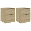 vidaXL Bedside Cabinets 2 pcs Sonoma Oak 40x40x50 cm Engineered Wood