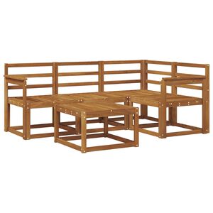vidaXL Outdoor Sofa Set 5 pcs Natural Solid Acacia Wood