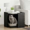 vidaXL Cat Litter Box Enclosure Black oak 53 x 53 x 51 cm