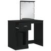 vidaXL Dressing Table with LED Lights Black 90x42x132.5 cm