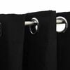 vidaXL Linen-Look Blackout Curtains with Grommets 2pcs Black 140x175cm