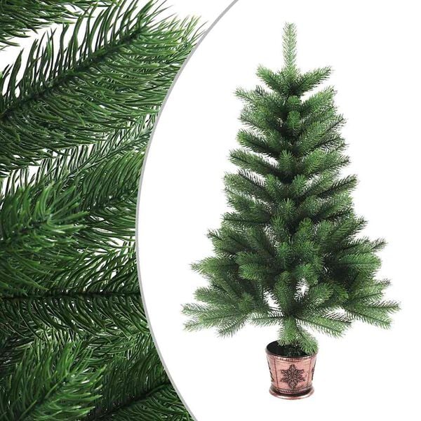 vidaXL Artificial Christmas Tree Lifelike Needles 90 cm Green