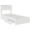 vidaXL Bed Frame with Headboard White 90 x 190 cm Engineered Wood