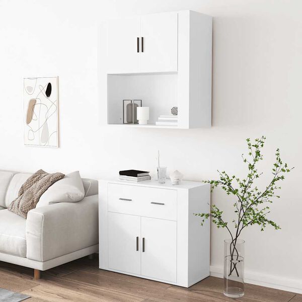 vidaXL Highboard White Engineered Wood