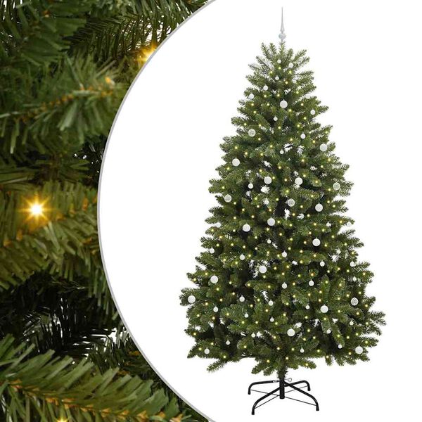 vidaXL Artificial Christmas Tree Green 300 cm PVC and Metal