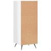vidaxL Shelf Cabinet High Gloss White 34.5x32.5x90 cm Engineered Wood